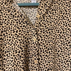 Leopard Cap Sleeve Old Navy Top 2X